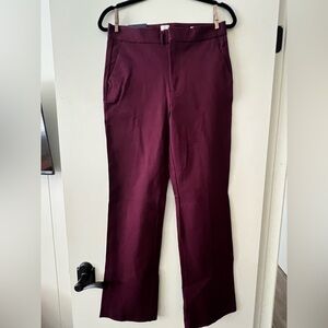 GAP Women's Burgundy Boot Cut Pants brand new with tags- size 6